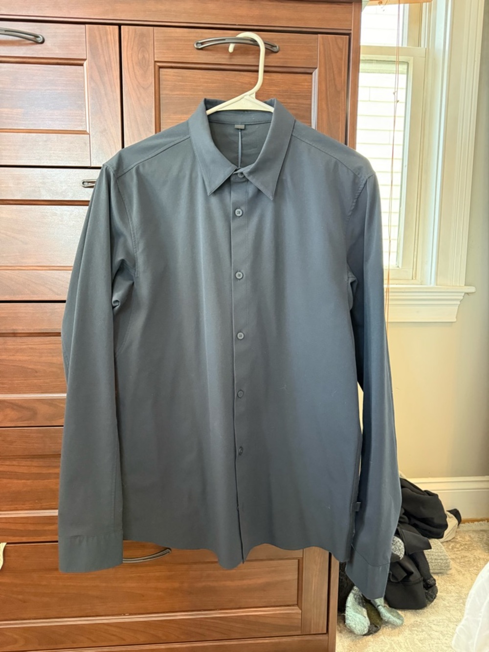 Lululemon Black Long-Sleeve Dress Shirt